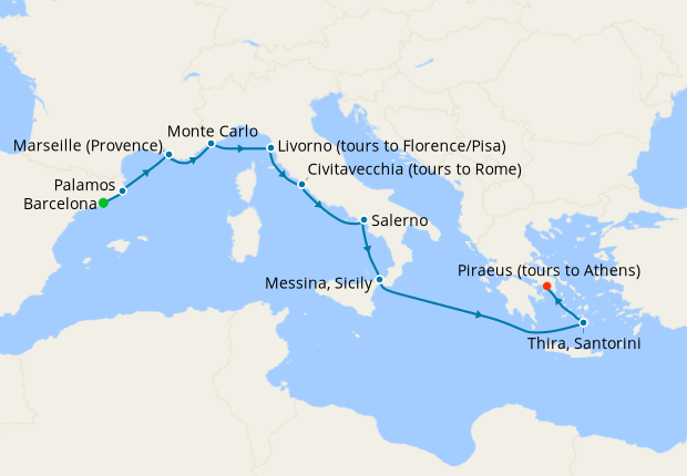 Cruise Itinerary Map