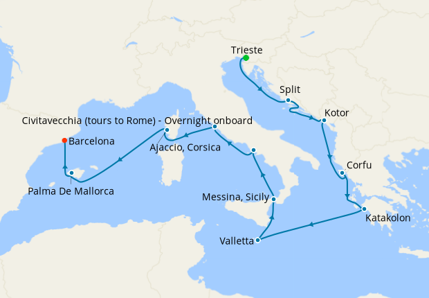 Cruise Itinerary Map