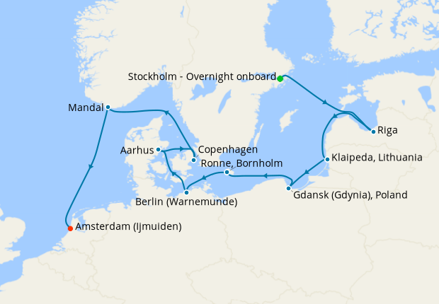Cruise Itinerary Map