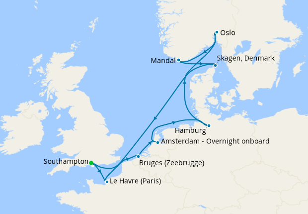 Cruise Itinerary Map