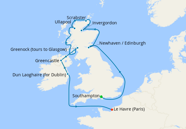 Cruise Itinerary Map