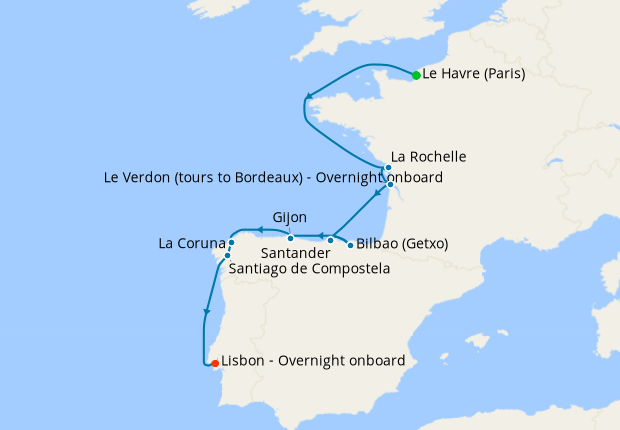 Cruise Itinerary Map
