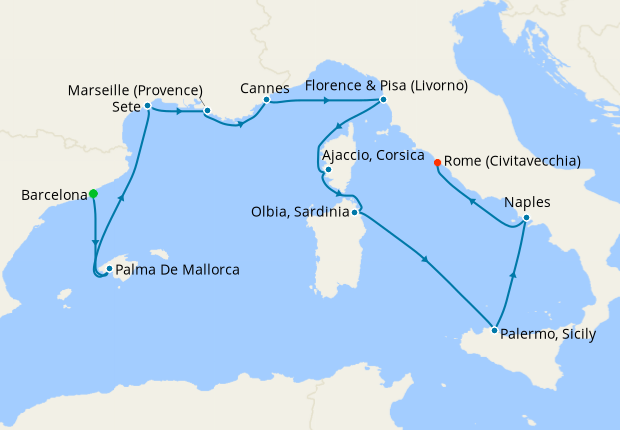 Cruise Itinerary Map