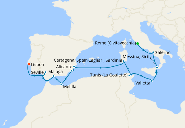 Cruise Itinerary Map
