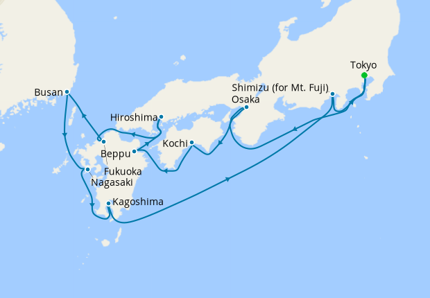 Cruise Itinerary Map