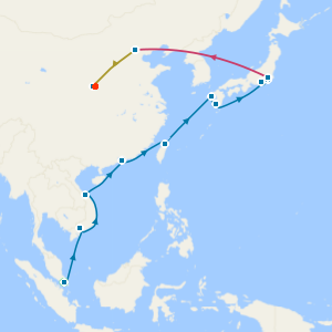 Singapore and Southeast Asia to Tokyo, Beijing, The Great Wall and Terracotta Warriors