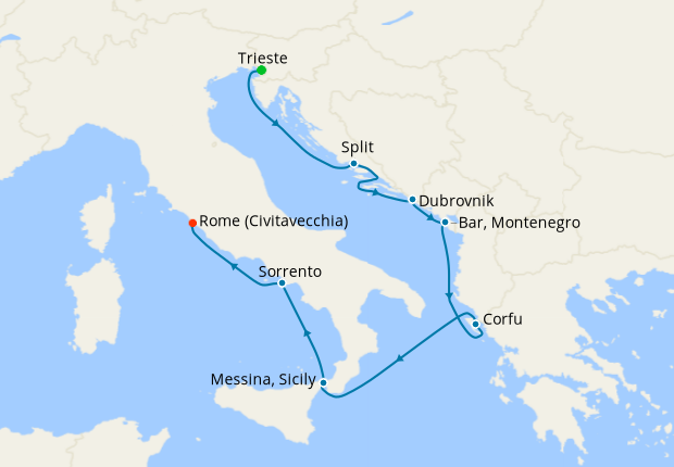 Cruise Itinerary Map