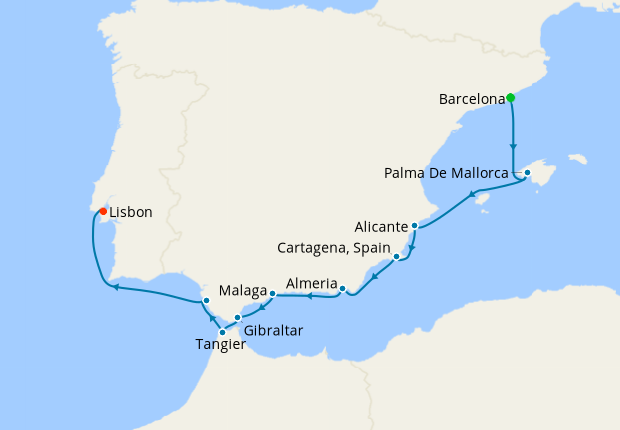Cruise Itinerary Map