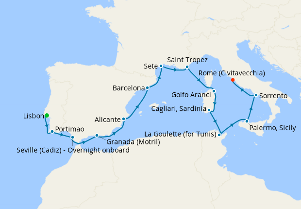 Cruise Itinerary Map