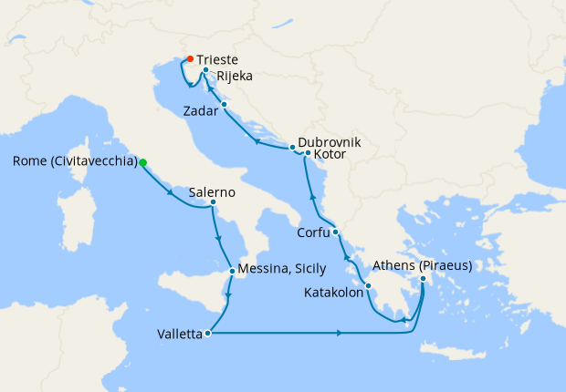 Cruise Itinerary Map