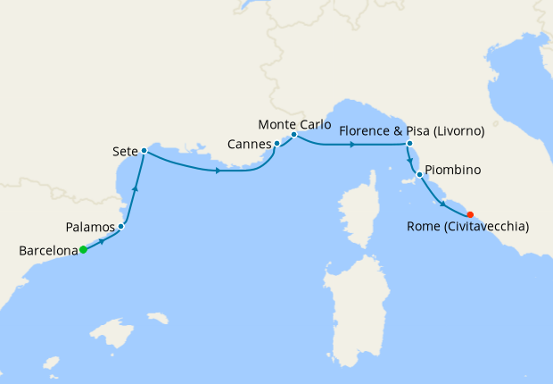 Cruise Itinerary Map