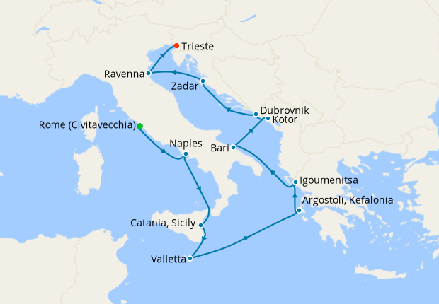 Cruise Itinerary Map