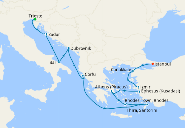 Cruise Itinerary Map