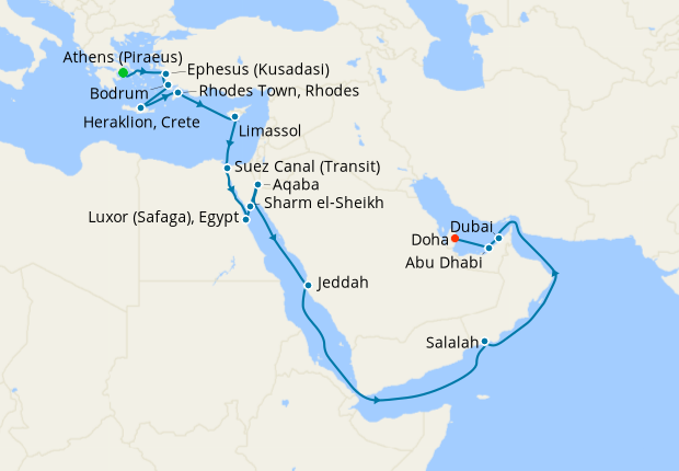 Cruise Itinerary Map