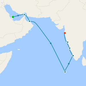 Saffron & Sapphire Seas from Doha to Mumbai