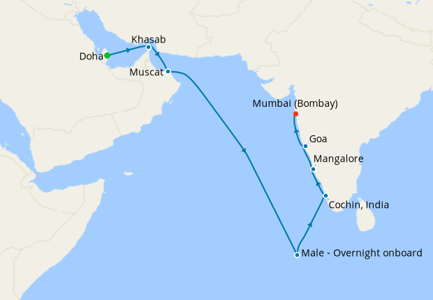 Cruise Itinerary Map