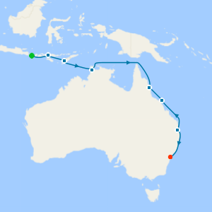 Australia & Java Sea Jewels from Bali (Benoa) to Sydney