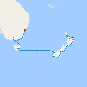 Tasman Treasures & Fjords from Auckland to Sydney