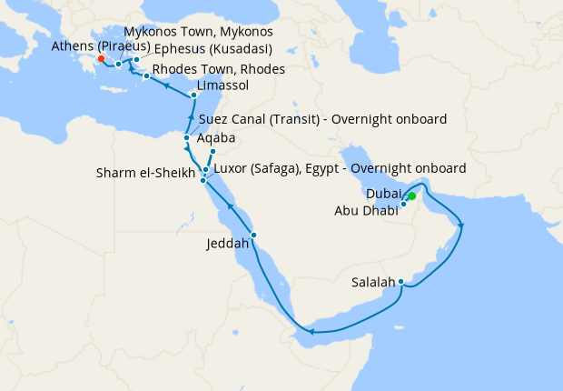 Cruise Itinerary Map