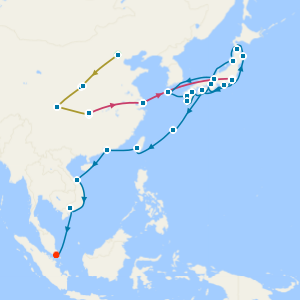 14 Night Great Wall, Terracotta Army, Yangtze River and Avatar Mountains Tour, Tokyo Stay and Fall Foliage Voyage to Singapore