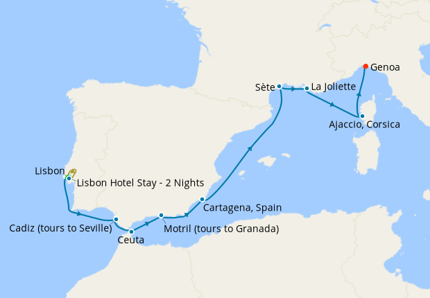 Cruise Itinerary Map