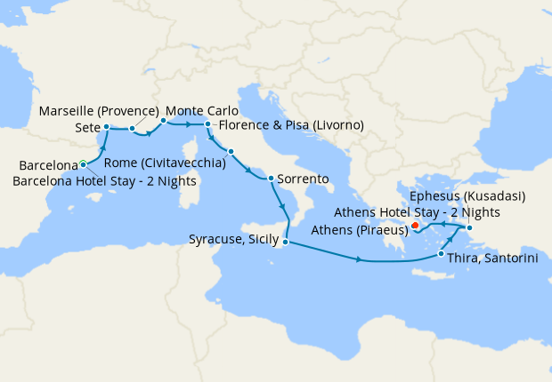 Cruise Itinerary Map