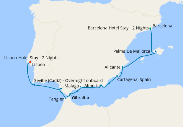 Cruise Itinerary Map
