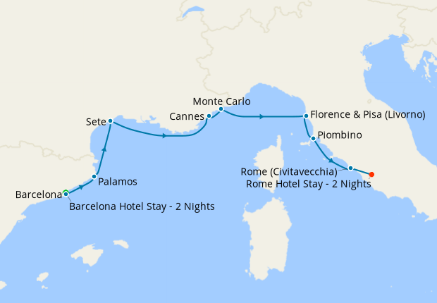Cruise Itinerary Map