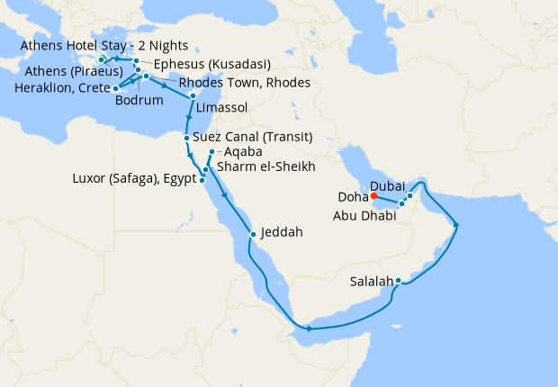 Cruise Itinerary Map