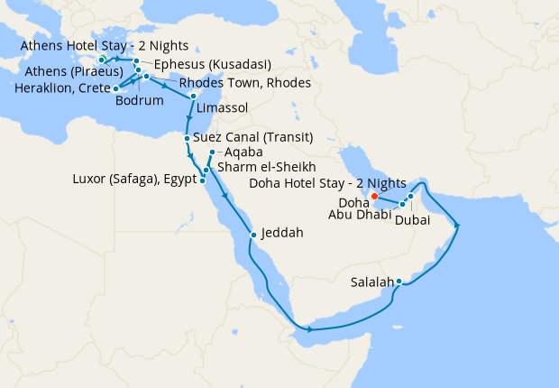 Cruise Itinerary Map