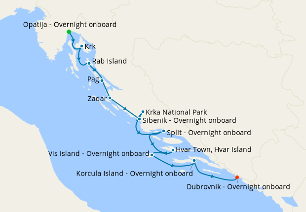 Cruise Itinerary Map