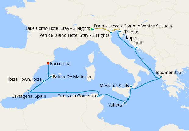 Cruise Itinerary Map