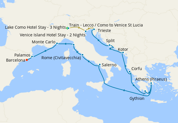 Cruise Itinerary Map