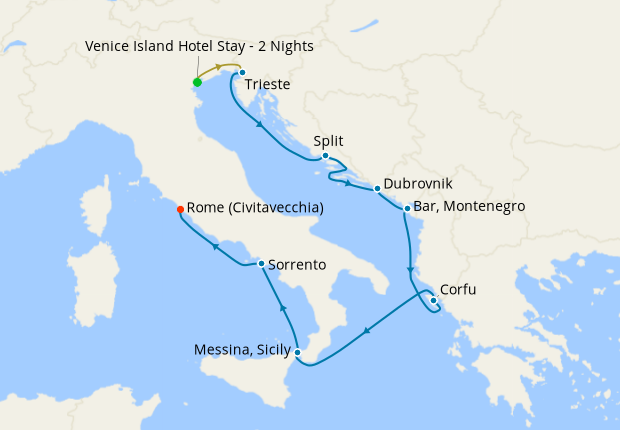 Cruise Itinerary Map