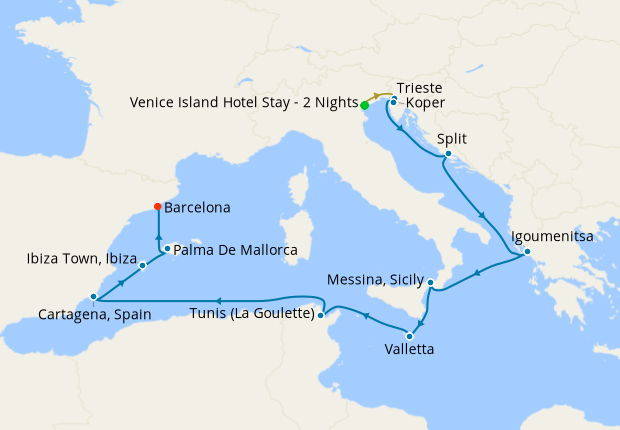 Cruise Itinerary Map