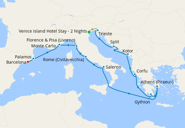 Cruise Itinerary Map