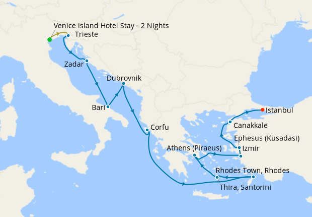 Cruise Itinerary Map
