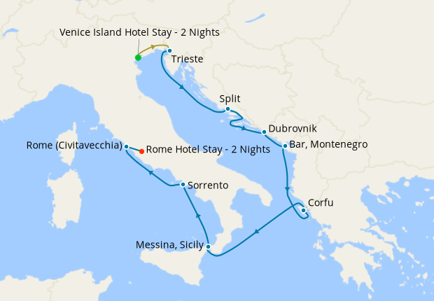 Cruise Itinerary Map