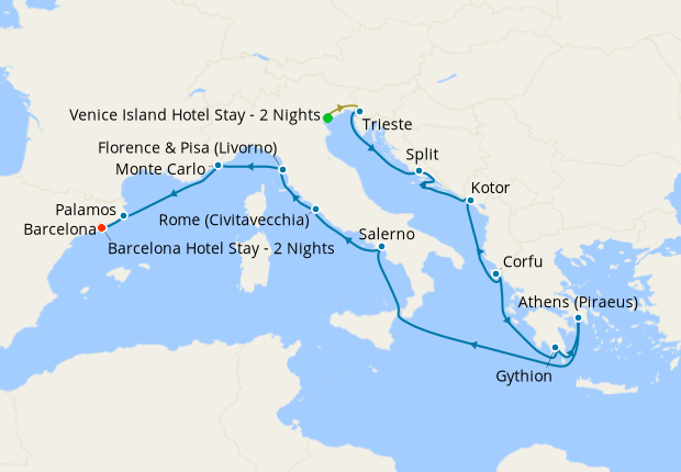 Cruise Itinerary Map