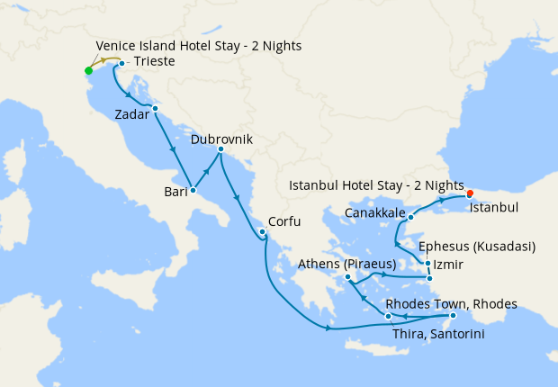 Cruise Itinerary Map