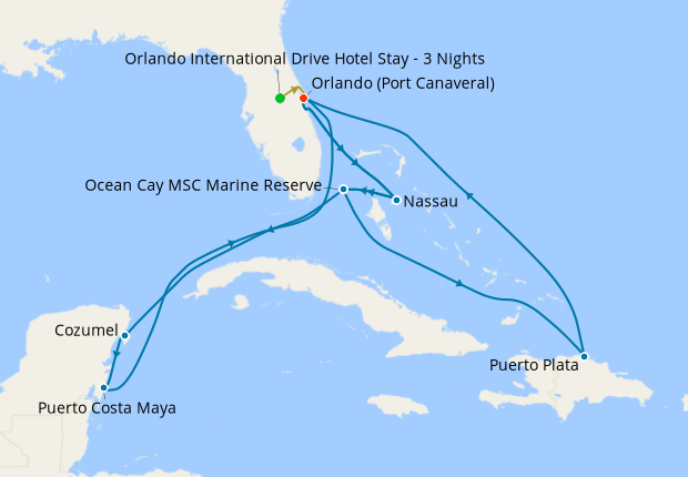 Cruise Itinerary Map