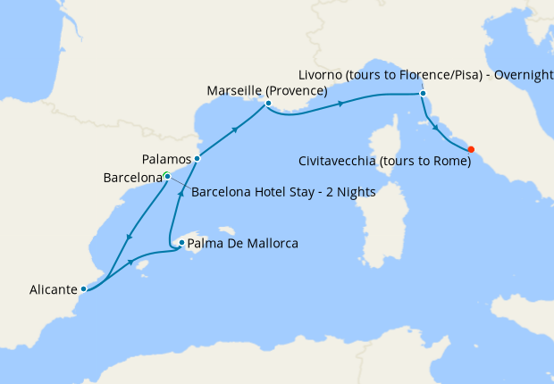 Cruise Itinerary Map