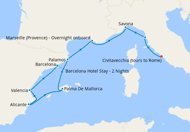 Cruise Itinerary Map