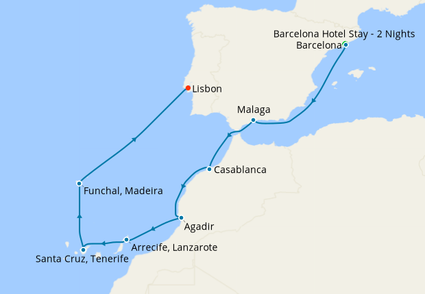 Cruise Itinerary Map