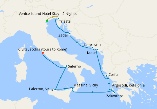 Cruise Itinerary Map