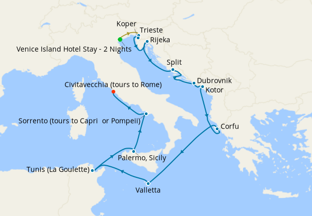 Cruise Itinerary Map
