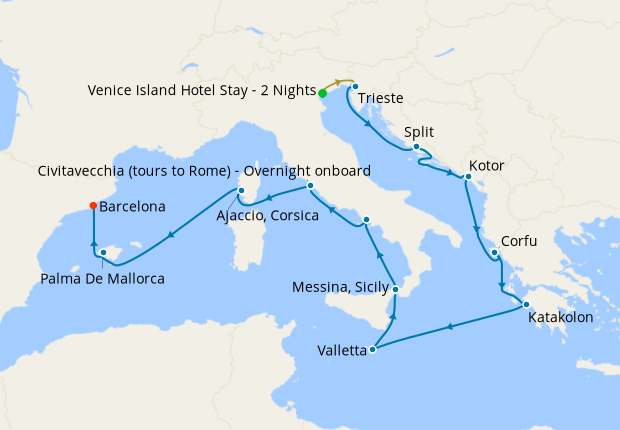 Cruise Itinerary Map