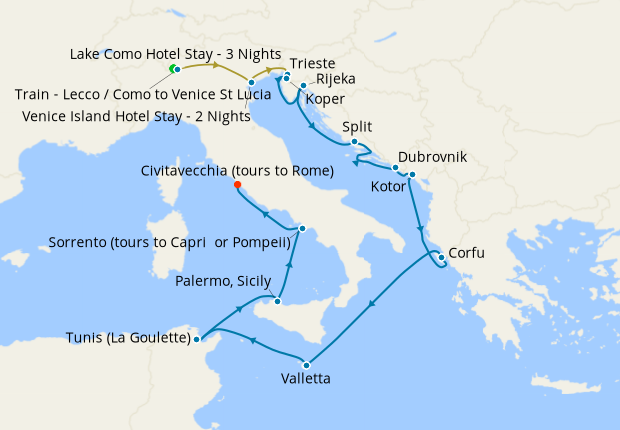 Cruise Itinerary Map