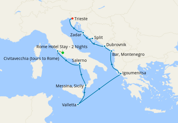 Cruise Itinerary Map