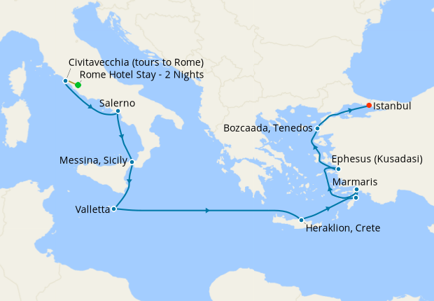 Cruise Itinerary Map